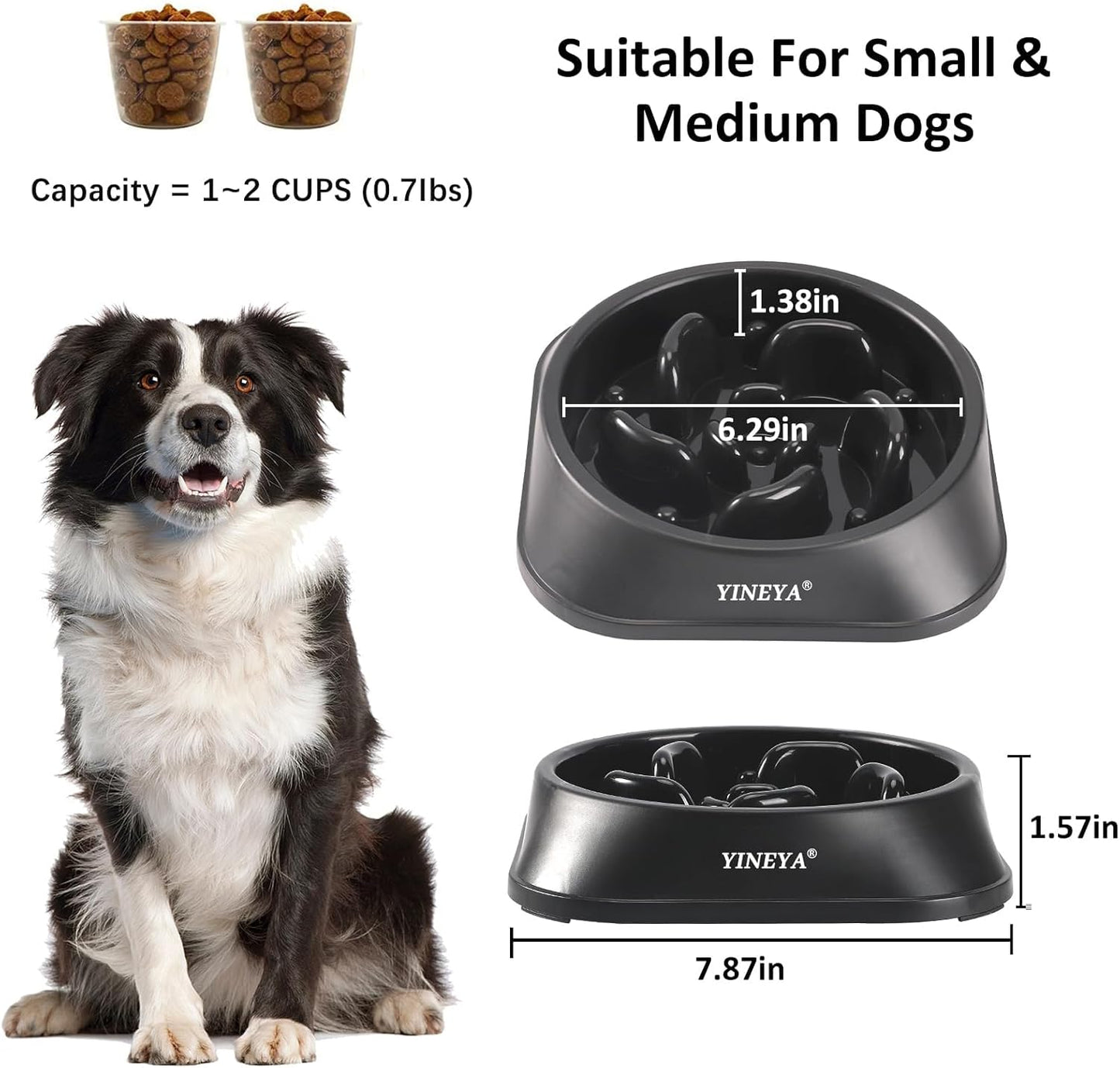 Slow Feeder Dog Bowls, Pet Supplies That Slow Down Eating, Pet Food Bowls, Maze Dog Puzzle Feeder for Medium Breed