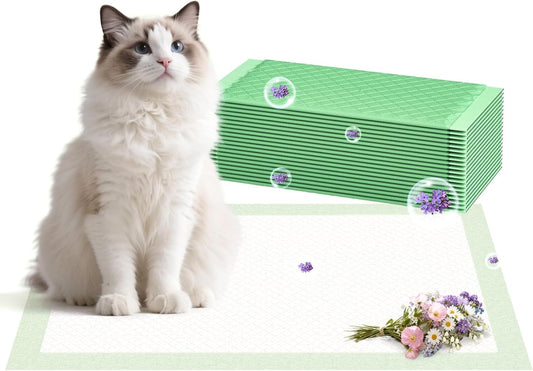 Gardner Pet Cat Pads Refill 30Counts, Extra Strength Odor Control Cat Pee Pads with Floral Fragrance for Breeze Litter System, 16.9"x11.4" Heavy-Duty Absorption for Multi-Cats