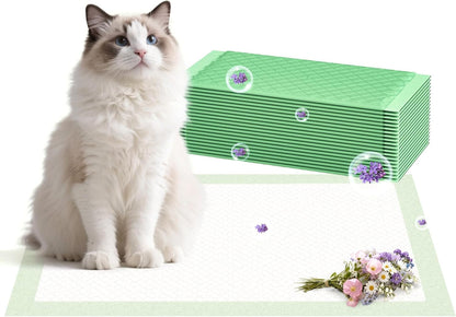 Gardner Pet Cat Pads Refill 30Counts, Extra Strength Odor Control Cat Pee Pads with Floral Fragrance for Breeze Litter System, 16.9"x11.4" Heavy-Duty Absorption for Multi-Cats