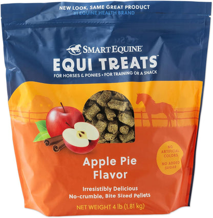 Equi Treats | High-Fiber Horse Treats | Low ESC & Starch | Bite-Sized | No Added Sugar | Bundle of 3 Bags, 4 LB Each: Banana Bread, Carrot Cake, and Apple Pie