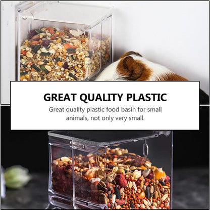 Luxshiny Automatic Hamster Feeder Bowl Anti-Tip Food Holder for Small Animals Cage Feeding, Suitable for Hamsters, Squirrels, Hedgehogs, and Guinea Pigs