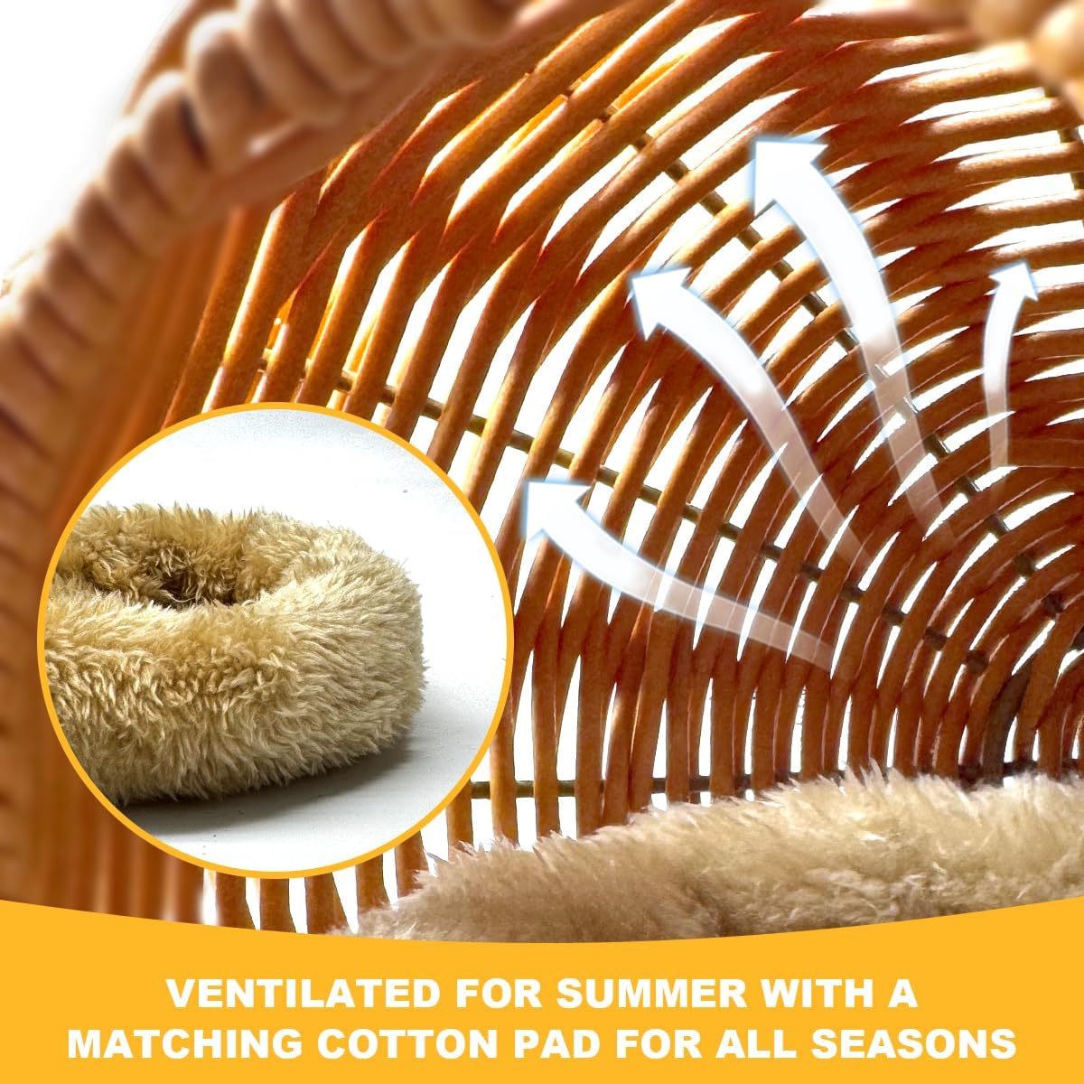 Suspended Bird Nest, Chew-Resistant Steel Frame, Breathable and Washable Small Bird Bed for Cage, Warm Nest for Canary, Lovebird, Budgie, Finch (Brown)