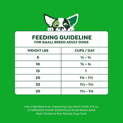 Greenies Smart Essentials Small Breed Adult High Protein Dry Dog Food Real Chicken & Rice Recipe, 5.5 lb. Bag