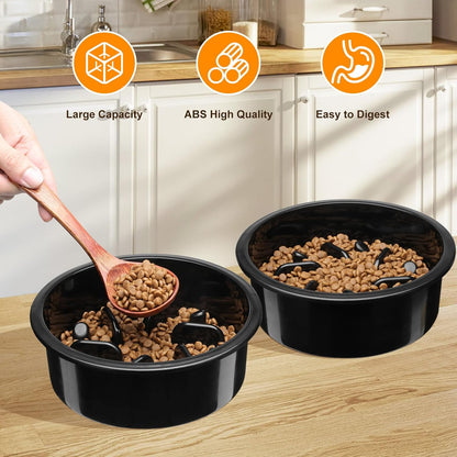 COMESOON Slow Feeder Dog Bowl, Slow Down Eating Anti-Choking Bloat Stop Maze Design Dog Dishes Fit for COMESOON Bowl Stand DB-G03/DB-B03, Black