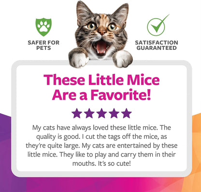 SmartyKat (3 Count) Skitter Critters Catnip Cat Toys - Gray/Cream, 3 Count