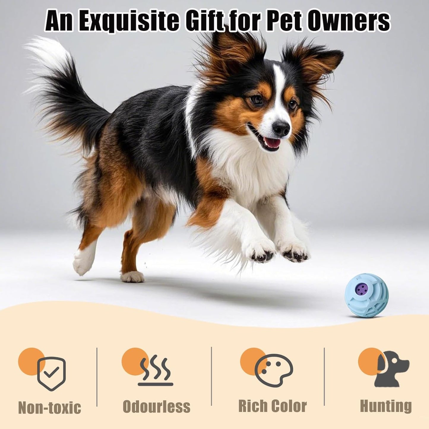 Dog Toothbrush Chew Toy Set, Corn-Shaped Dental Stick & Squeaky Ball for Small, Medium & Large Dogs, Teeth Cleaning, Chew Training, Stress Relief & Interactive Play (Blue)