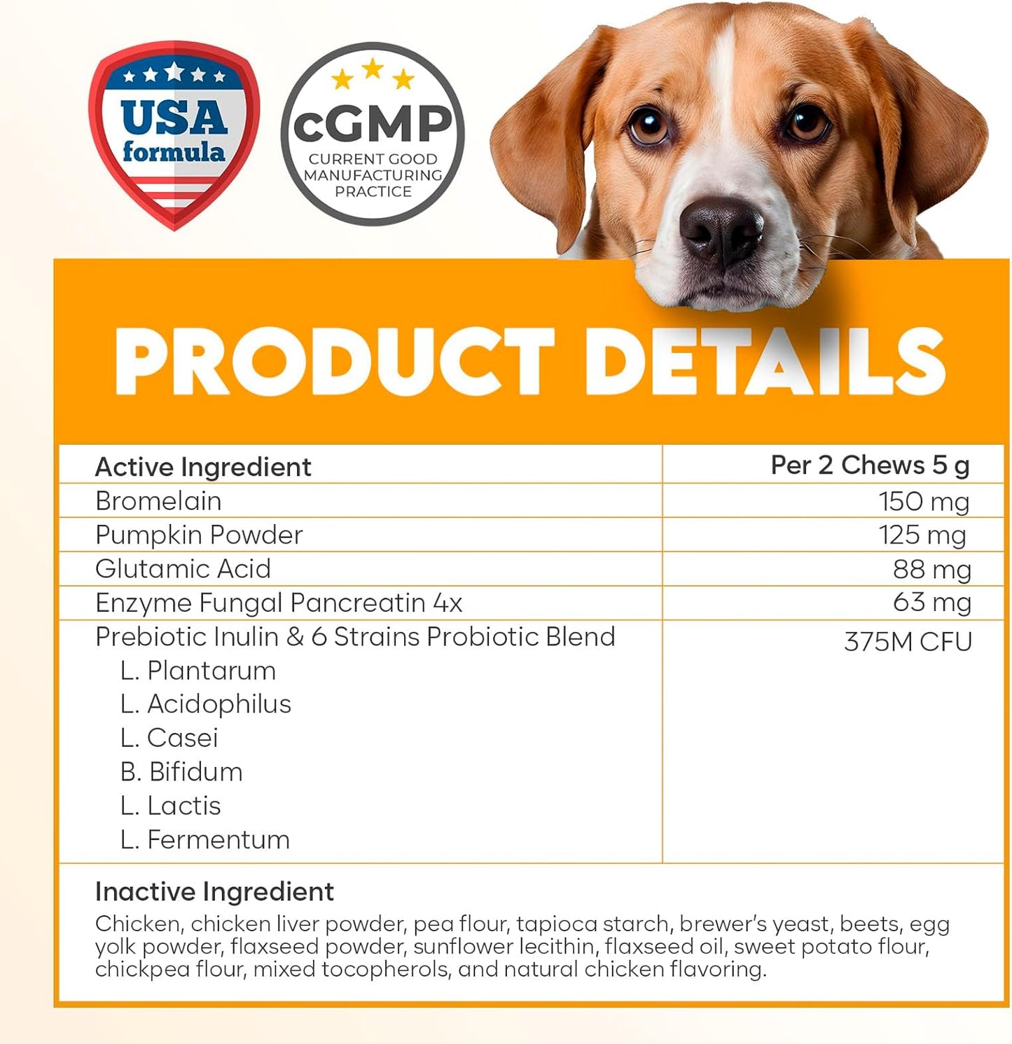 No Poo Chews for Dogs - Coprophagia Eating Deterrent for Dogs - Stop Eating Poop - Packed with Probiotics, Digestive Enzymes & Pumpkin Powder - for All Ages and Breeds