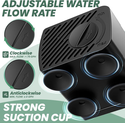 Mini Submersible Water Pump, Ultra Quiet Water Pump, 300L/H, for Turtle Tank, Fountains, Aquariums (5W, 79GPH)