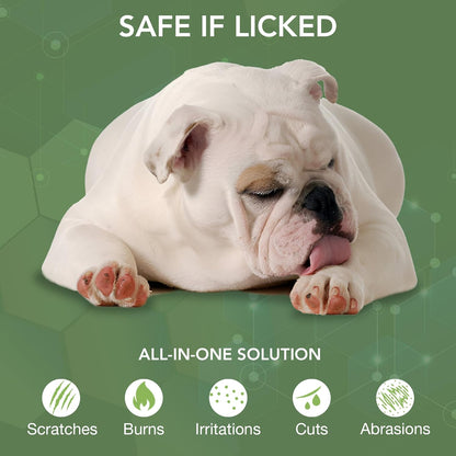 NOVEHA 1 Pack XL Pet Wipes (120 ct) + 1 Dog Wound Therapy Spray 8oz | Full‑Body Skin Care for Dogs