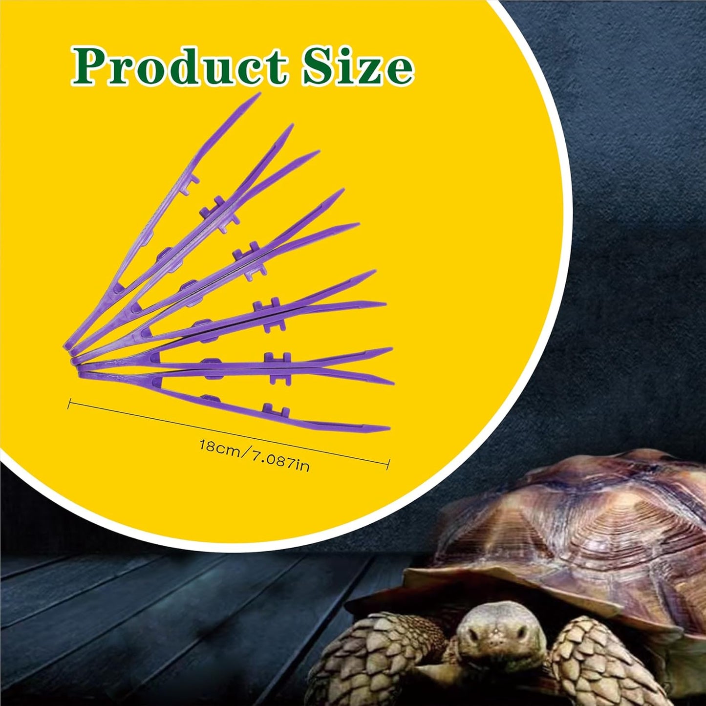 5-Pack Reptile Feeding Tongs Set - Hygienic Anti-Slip Purple Tweezers for Bearded Dragons, Lizards, Snakes, Aquariums & Small Animals(Five Colors to Choose from)