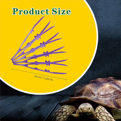 5-Pack Reptile Feeding Tongs Set - Hygienic Anti-Slip Purple Tweezers for Bearded Dragons, Lizards, Snakes, Aquariums & Small Animals(Five Colors to Choose from)