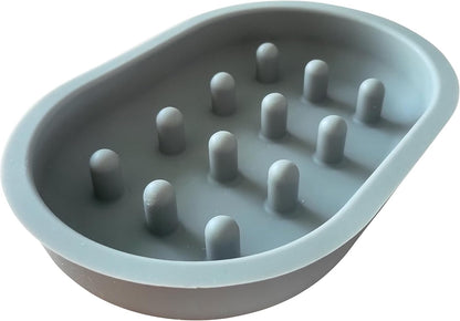 Slow Feeder Bowl - Compatible with Sureflap Surefeed Feeders, BPA & Silicone, Non-Slip, Dishwasher Safe, Promotes Healthy Eating, Cat, Small & Med Breed, Gray