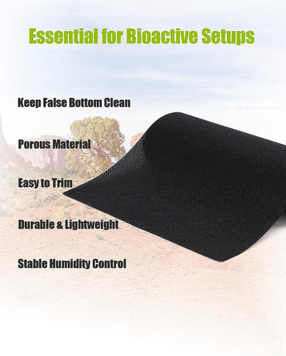 3Pcs 18"x18"Reptile Terrarium Substrate Barriers, Reptile Tank Accessories, Bioactive Terrarium Supplies for Frogs, Tarantula, Newts, Salamanders, Geckos, Skinks, Lizards, Snakes