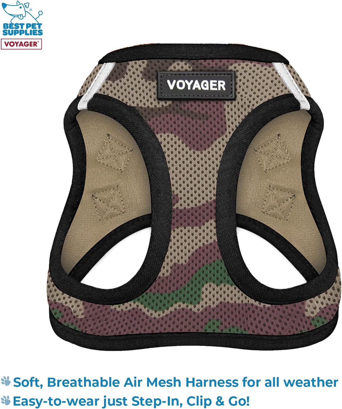 Voyager Step-in Air All Weather Mesh Harness and Reflective Dog 5 ft Leash Combo with Neoprene Handle, for Small, Medium and Large Breed Puppies by Best Pet Supplies - Green, XXX-Small
