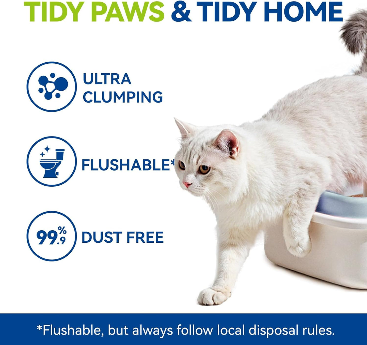 OPET Corn & Cassava Cat Litter, Natural Sustainable Ingredients, Quick Clumping Tapioca Cat Litter, Flushable, Superior Odor Control, 99.9% Dust Free Kitty Litter