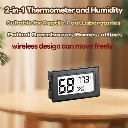Reptile Thermometer and Humidity Gauge for Breeding Box Temperature and Humidity Monitor 3PCS Reptile Thermometer Hygrometer Adhesive for Amphibians，Reptiles Tank Accessories for Lizards Turtles