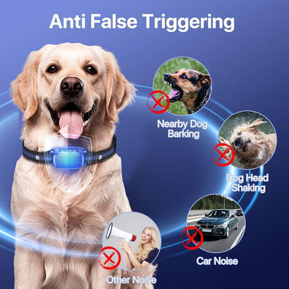 Dog Bark Collar for Large Medium Dogs,Automatic Barking Collar with 3 Training Mode,Rechargeable Anti Bark Collar with 8 Adjustable Sensitivity (Midnight) (Midnight)