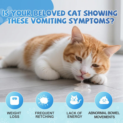 Cat Vomit Remedy, Vomiting Supplement for Cat, Furball Treatment for Cats, Probiotic for Cats Helps Soothes Sensitive Stomachs and Supports Digestive Comfort,142g (5 oz)
