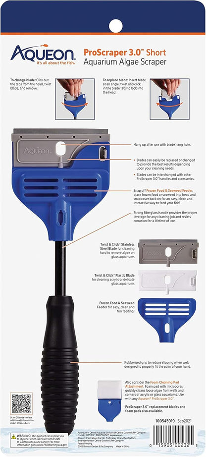 Aqueon ProScraper 3.0™ Short Aquarium Algae Scraper (Pack of 4)