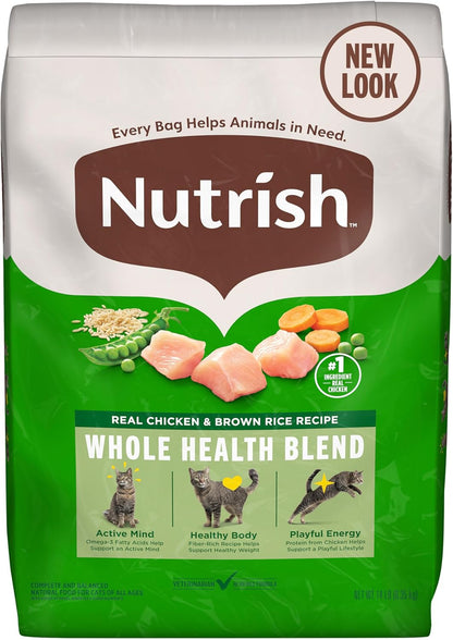 Nutrish Premium Natural Dry Cat Food, Real Chicken & Brown Rice Recipe, 14 Pounds (Packaging May Vary), (Rachael Ray Nutrish)