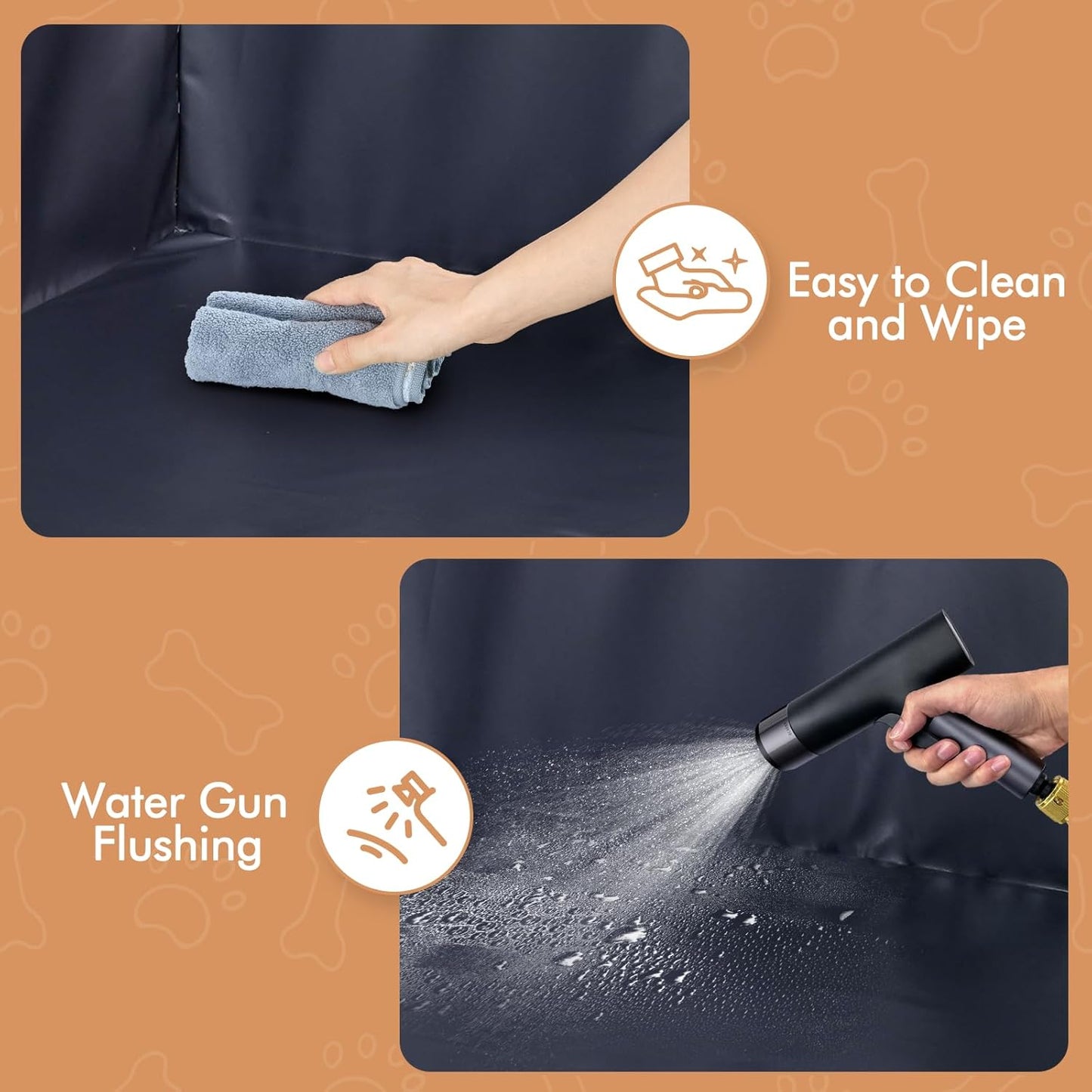 Dog Pee Pad Holder with High Walls, Portable Dog Litter Box for Inside Potty, Splash-Proof No Spill Pee Shield Pad Holder Tray for Puppies Small and Medium Dogs (Grey, Only Pee Pad Holder)