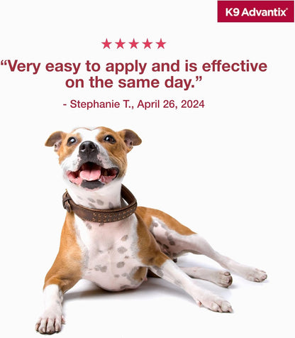 K9 Advantix Flea, Tick & Mosquito Prevention for Dogs 21-55 lbs. | Flea Drops for Large Dogs | Apply Monthly | 4 Treatments (Pack of 2)