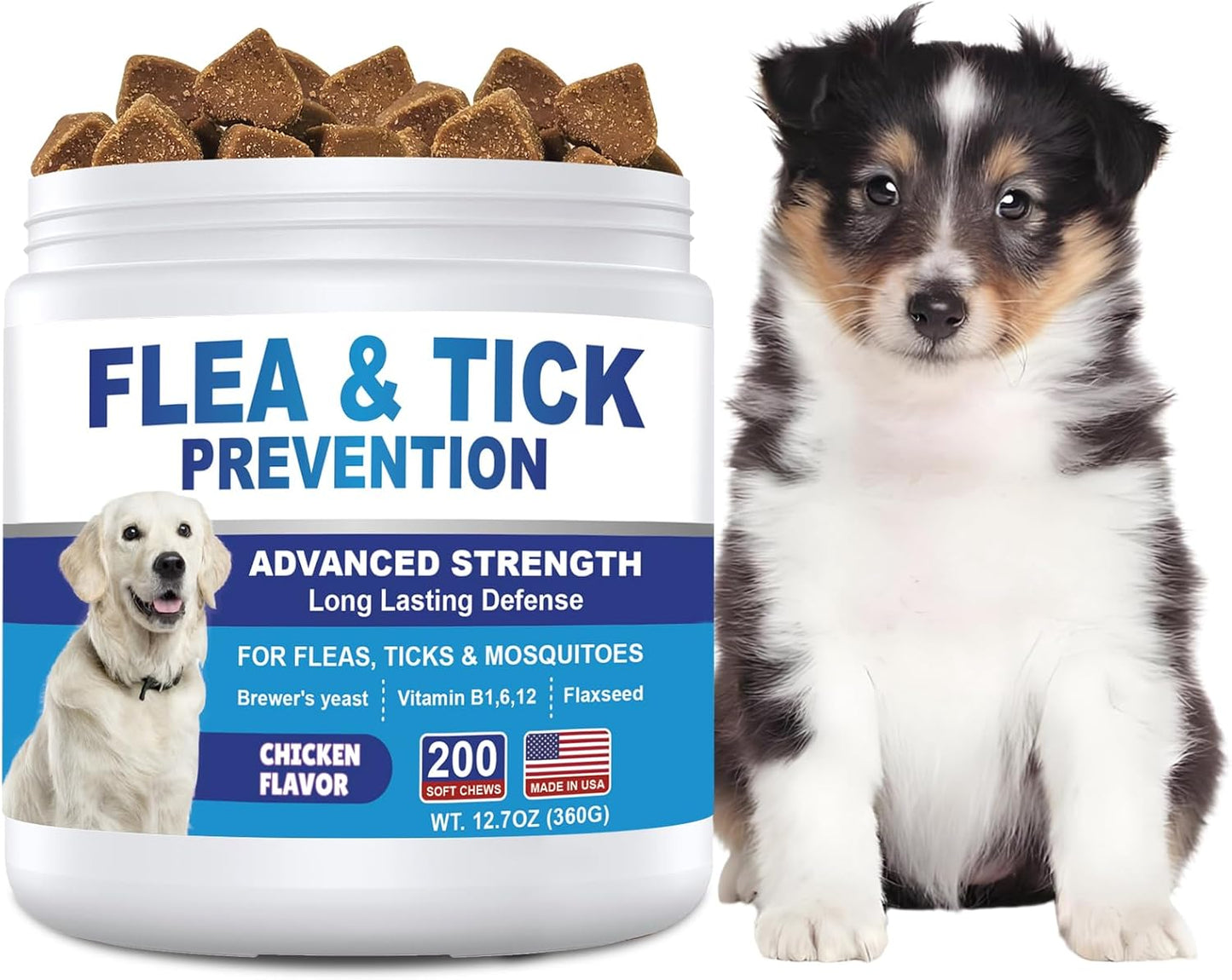 Dog Flea and Tick Chewable 200ct for Dogs, Puppies, All Breeds & Sizes