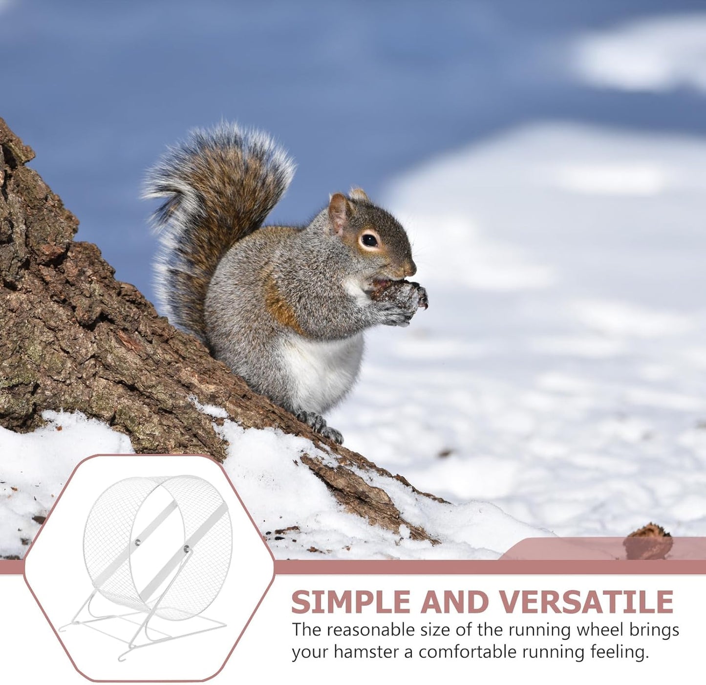 Silent Hamster Exercise Wheel Iron Frame 32Cm, White Small Animal Running for Hedgehogs, Squirrels, Sugar Gliders and Gerbils, Quiet Nail Grinding Plaything for Pets