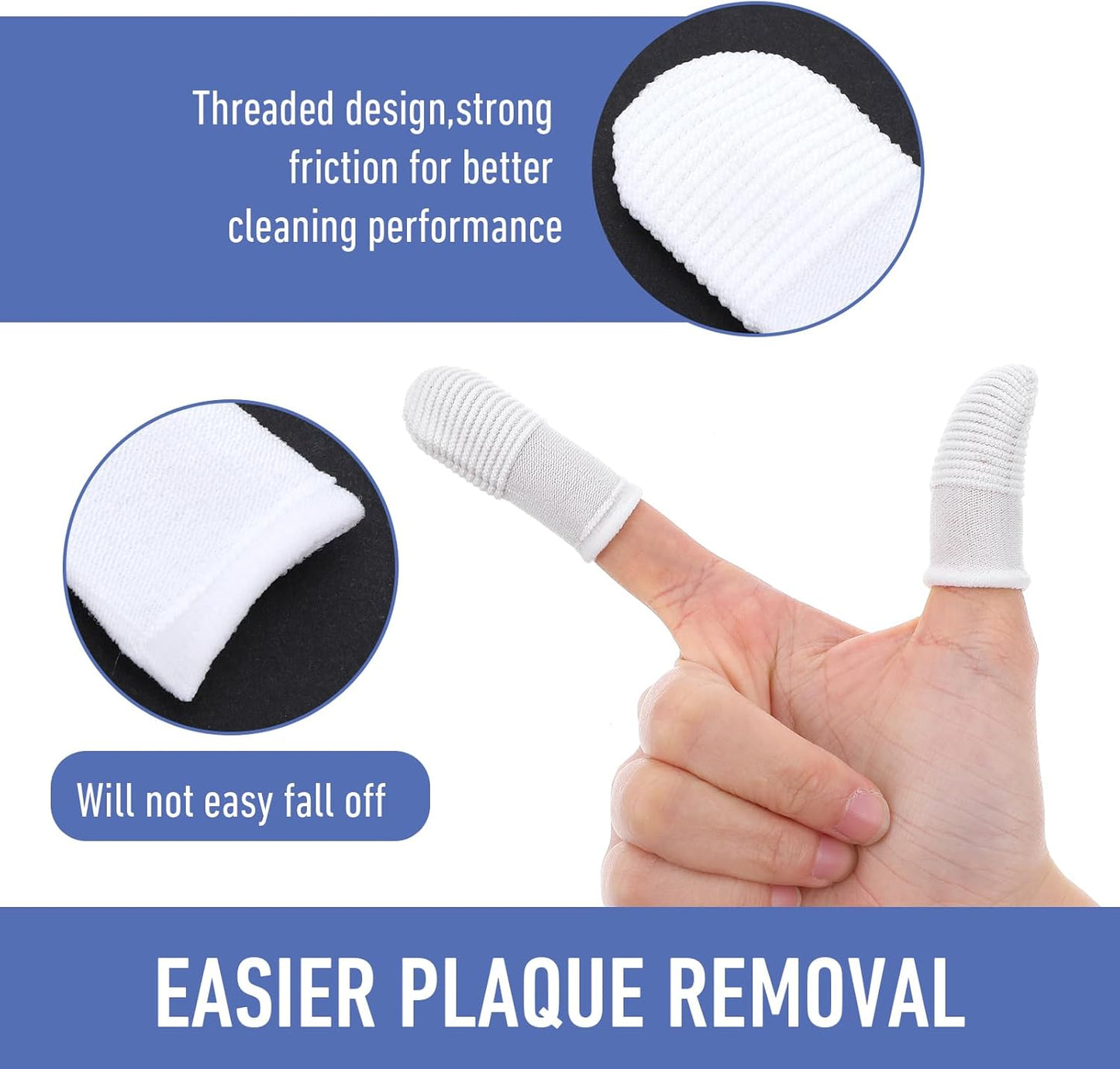 Dog Toothbrush Finger Toothbrush Set 60 PCS Soft Finger Toothbrushes for Dog Teeth Cleaning Washable Pet Dental Care Kit with Cleaning Wipes for Small Dogs Cats Puppies & Kittens at Home