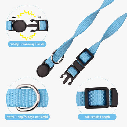 16 PCS Puppy Collars, Safety Buckle Collars for Litter Nylon Adjustable Puppy Collars for Small Puppies, Breakaway Whelping Collars Pet Supplies,Stuff,Accessories(S)