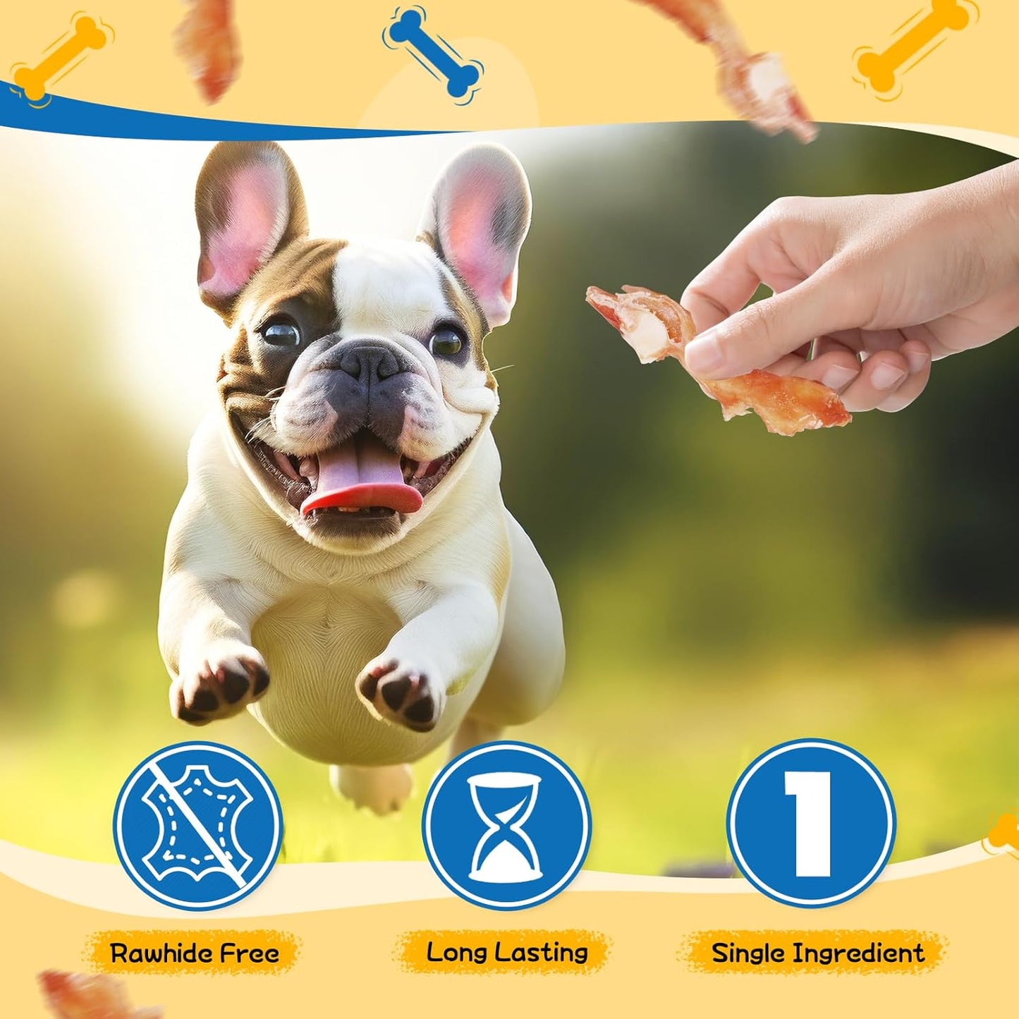 gazeupon Dog Treats,Deer's Hoof Tendon, Dog Chews Long Lasting, Natural Training Rewards