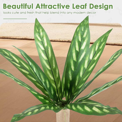 Cat Scratching Post, 35 Inch Tall Cat Scratcher Cat Tree Tower with Hanging Ball for Indoor Cats Adults,Peacock Plant Leaf,Sisal Rope Kitten Scratch with Interactive Mouse Cat Toy