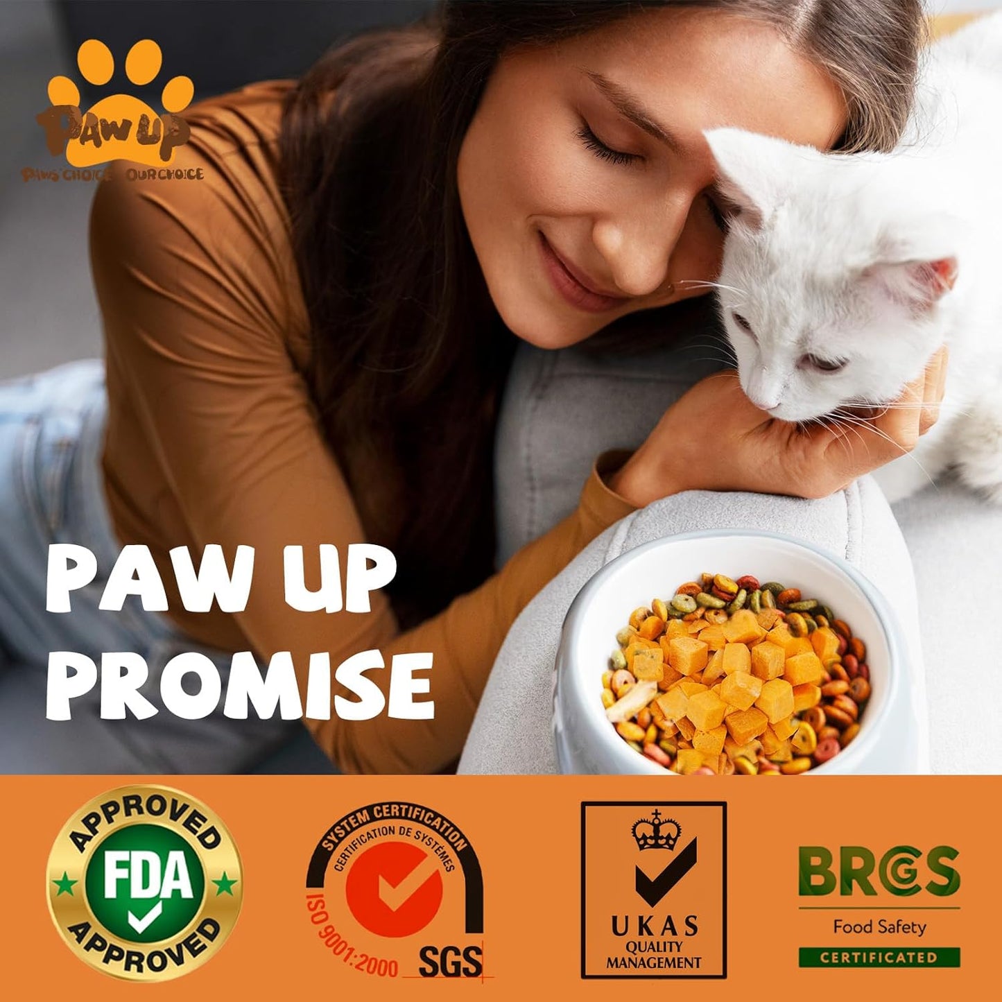 PAWUP Freeze-Dried Pumpkin Treats for Dogs & Cats – High Fiber, Single Ingredient Natural Snacks for Digestion & Gut Health, Healthy Food Toppers, 1.58 oz