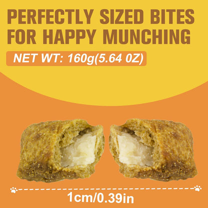 Natural Crunchy & Soft Cat Treats for Indoor Cats - Catnip & Salmon Flavor, Cat Snacks with Real Salmon, Dental Care & Digestive Support, Healthy Training Treats for Cats & Kittens