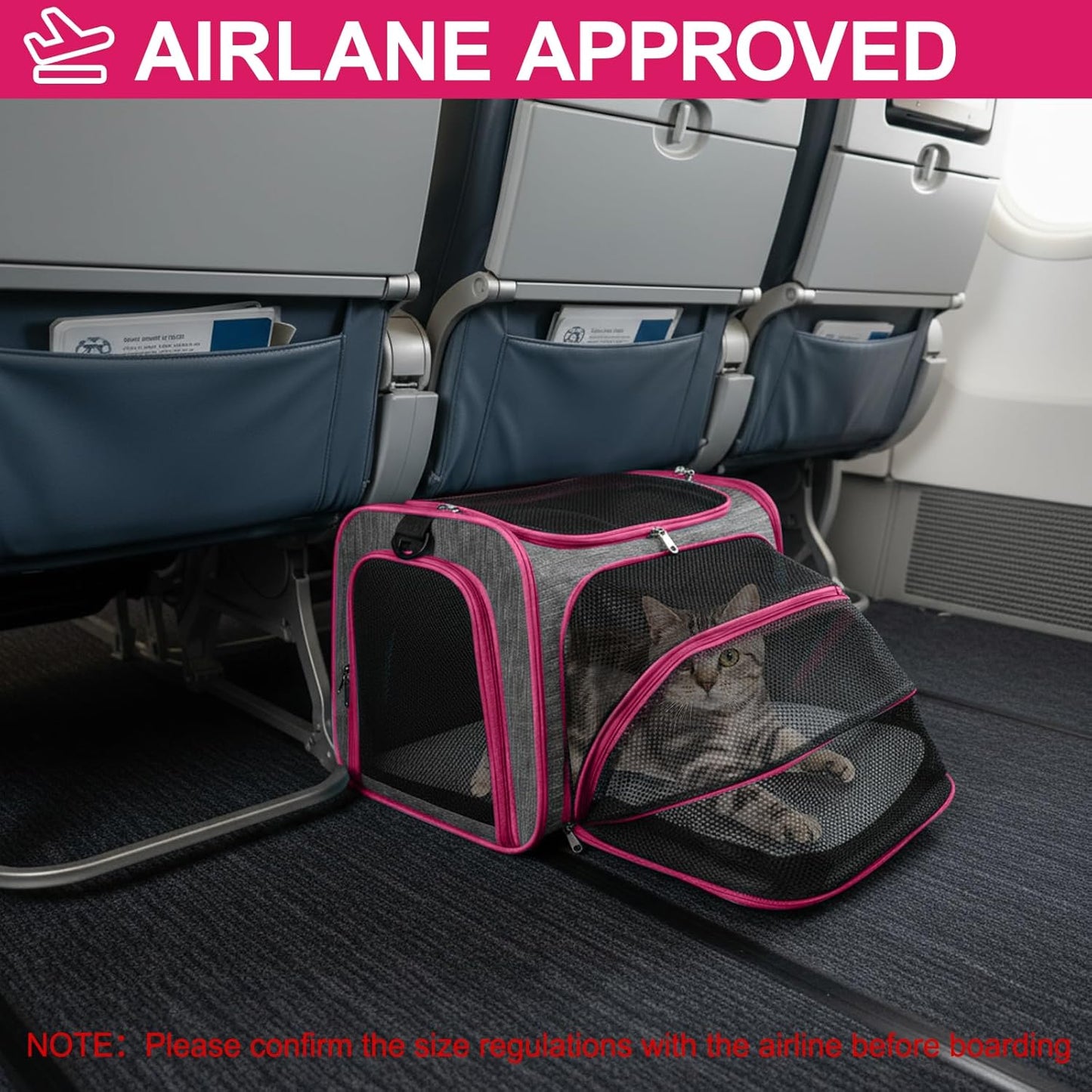 Pet Carrier with Wheels Up to 33 lbs Airline Approved Cat Carrier Rolling Pet Carrier w/Removable Wheels & Expandable Side Washable Plush Mat Pet Travel Carrier with Telescopic Handle & Shoulder Strap