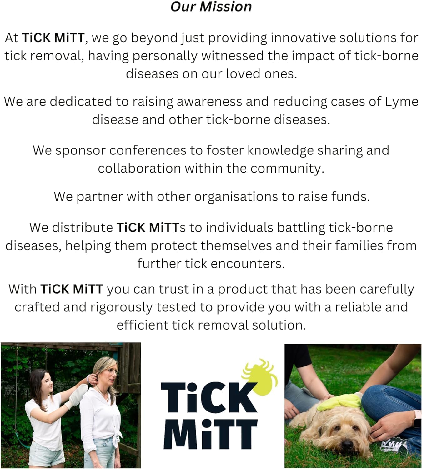 TiCK MiTT Yellow Tick Removal Glove for Humans & Pets - Safely Remove Ticks Effortlessly, Chemical-Free, Durable, Portable Tick Management Tool for Outdoor Adventures & Everyday Use