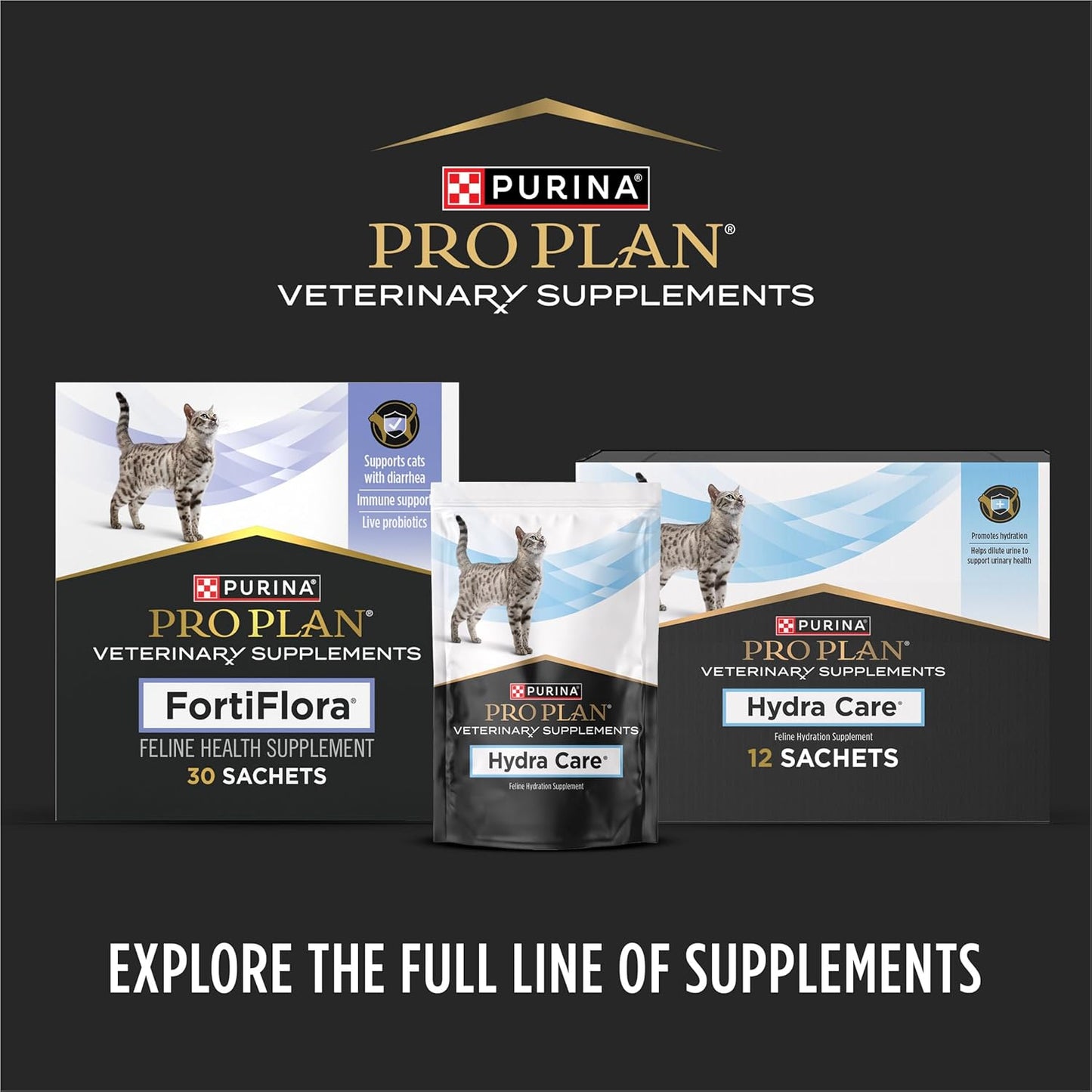 Purina Pro Plan Veterinary Supplements FortiFlora Probiotics for Cats for Digestive Gut Health and Diarrhea - 30 ct. Box