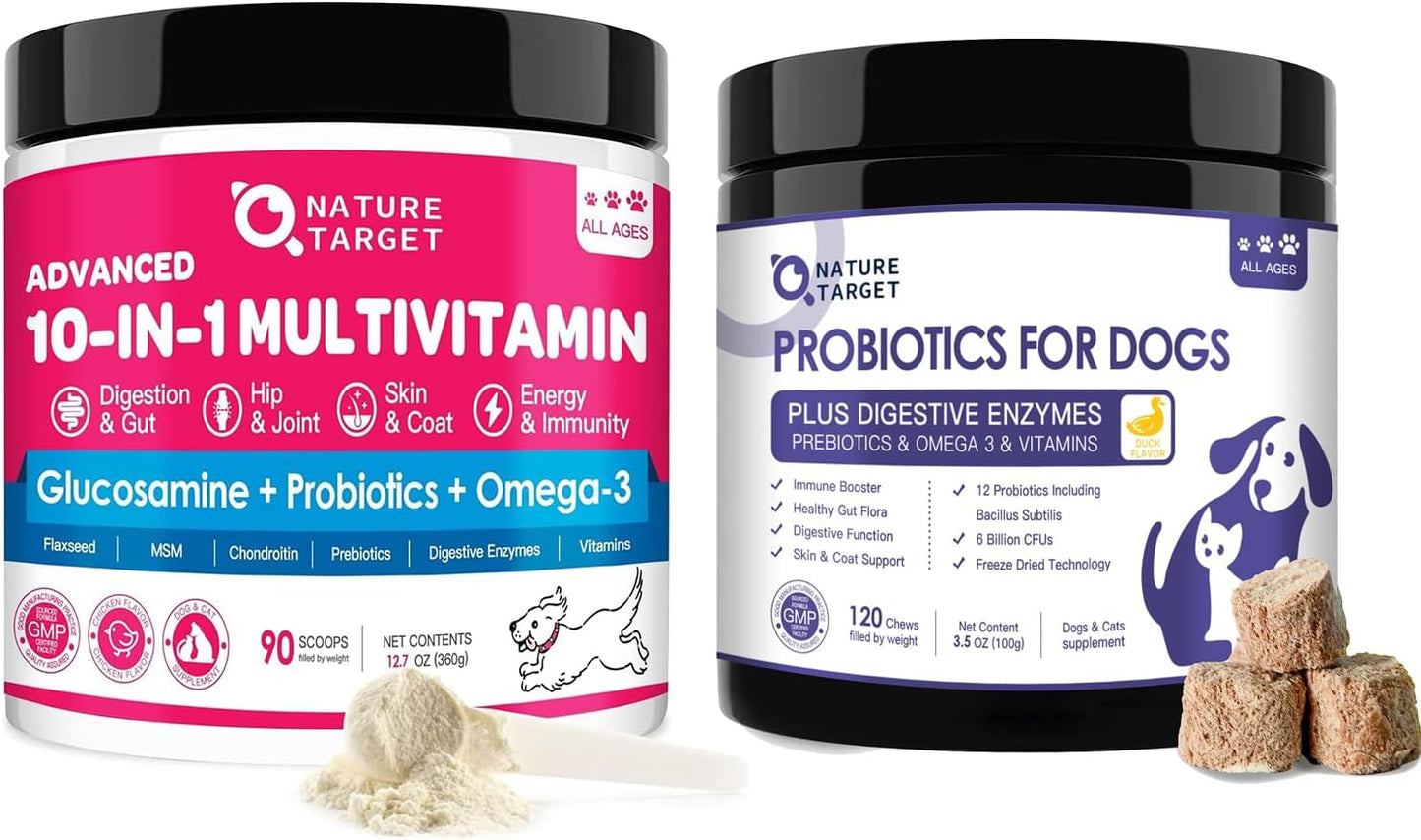 Dog Vitamins Powder with Probiotics for Dogs
