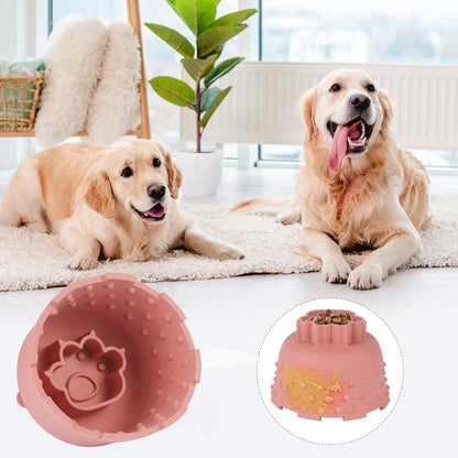 Dog Slow Feeder Lick Bowl-Anxiety Relief Dog Licking Mat Treat Dispenser with Bottom Suction for Small Medium and Large Breed Dogs, BPA Free Silicone