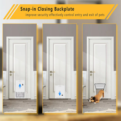 Large Dog Door, Magnetic Door for Pets up to 100 lb, 16.9" × 13.9" Doggie Door, Suitable for Interior & Exterior Doors