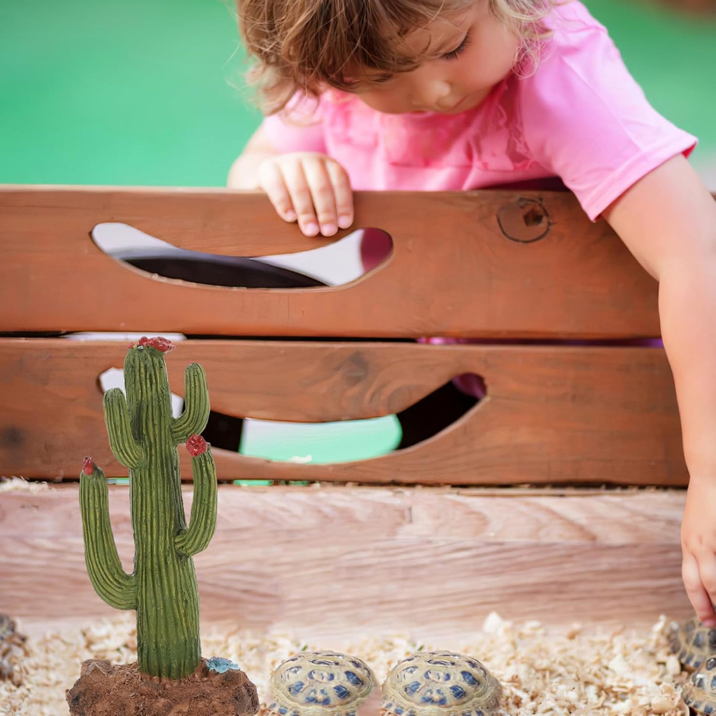 BESPORTBLE Artificial Cactus Terrarium Plants Reptile Habitat Decor for Turtle and Crested Gecko Tank Accessories Desert Simulation Landscaping