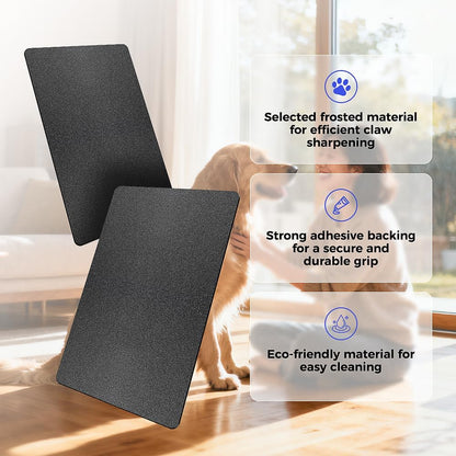 4-pcs M-Shaped Dog Nail Scratch Board Replacement Sandpaper, Self-Adhesive Pads for Dog Scratch Board, Fits Most Dog Scratch Pads for Effective Dog and Cat Claw Care