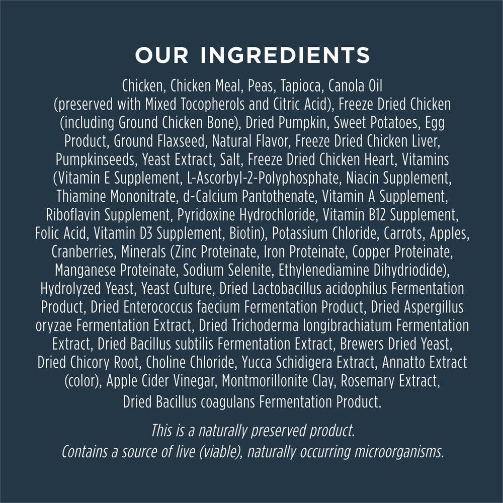 Instinct Raw Boost Gut Health, Natural Dry Dog Food with Freeze Dried Pieces, Grain Free Recipe - Real Chicken, 3.5 lb. Bag