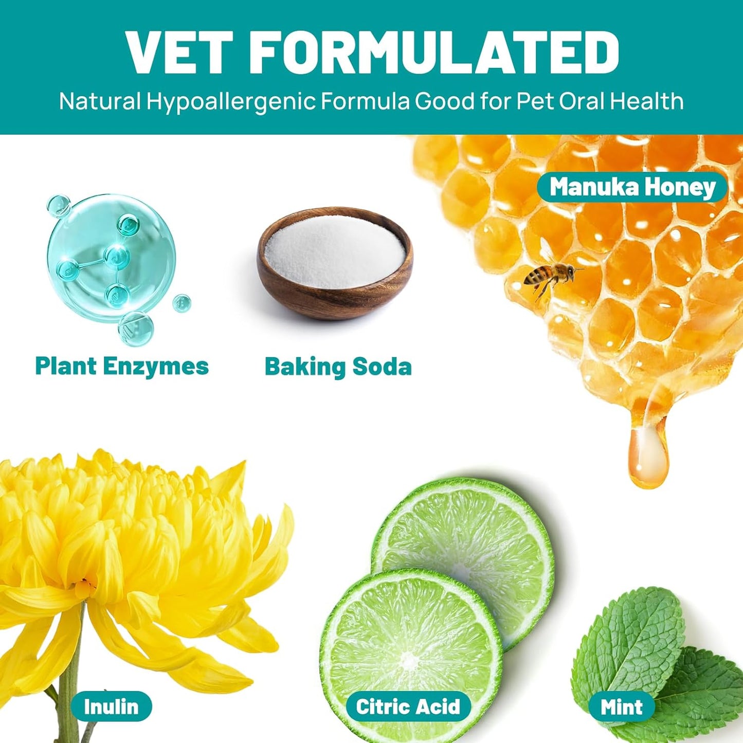 Teeth Cleaning Wipes for Dogs & Cats, Dog Finger Toothbrush Wipes, Dog Dental Care Finger Wipes, Dog Tooth Brushing Kit, Remove Plaque & Tartar Buildup, Fresh Breath (50 PCS, Unscented)