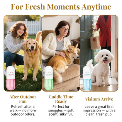 Dog Cologne & Pet Perfume Gift Set – 5 Long Lasting Scents for Dogs & Cats – Natural, Alcohol-Free Pet Fragrance – Safe Deodorizing Grooming Mist for Puppies & Kittens