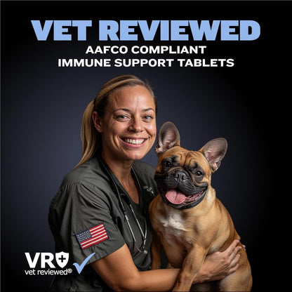 Bully Max Small Breed Dog Immune Support Tablets - Chewable Multivitamin Immunity Booster Supplement for Puppy & Adult Dogs - Pet Vitamins with Astaxanthin, Colostrum, Turmeric - 30 Tabs (2 Bottles)