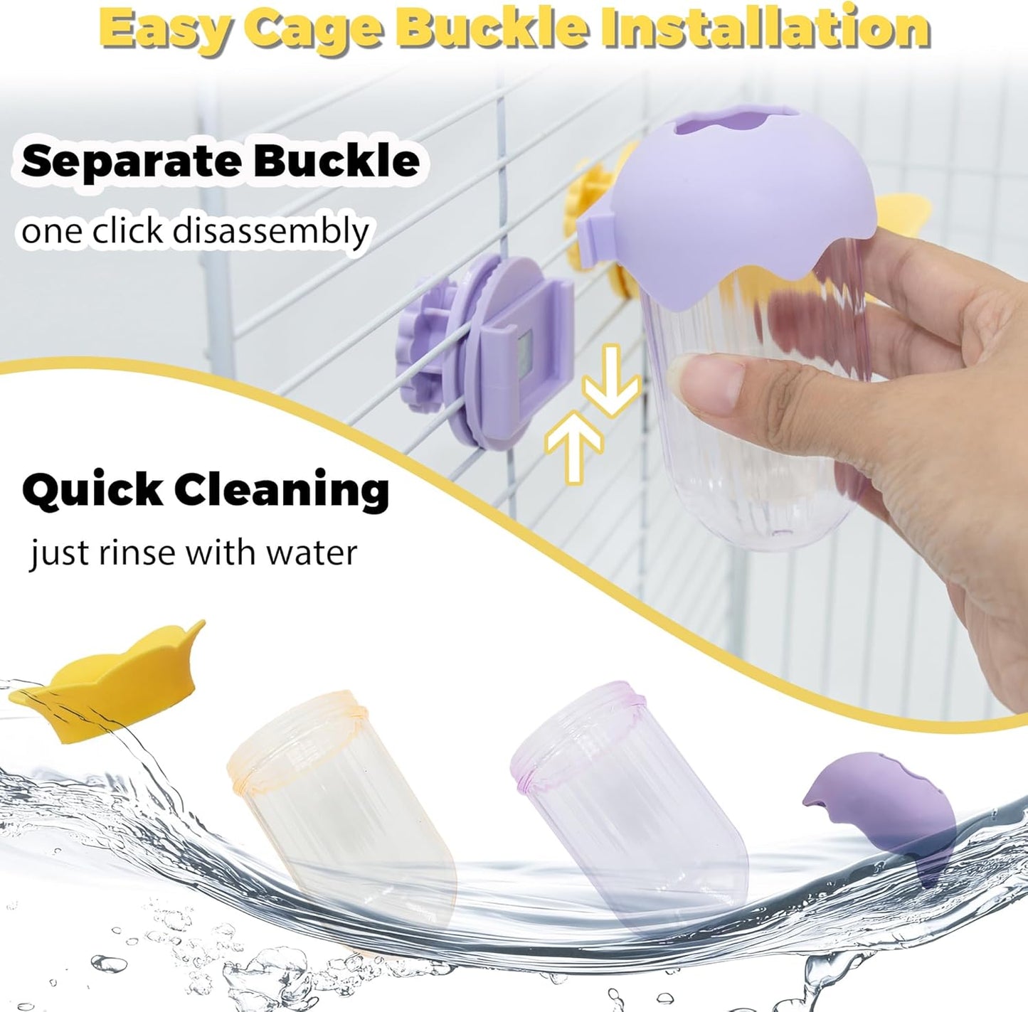 Stainless Steel Bird Perches & Feeder Set (2PCS) - Open-Grid Easy-Clean Perches with No-Spill Veggie Holders for Cockatiel, Conure, Budgie, Quaker