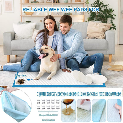 XXXXL Puppy Pee Pads for Dogs 36"x51" 40 Count, Extra Large Dog Pee Pads, Leak-Proof & Super Absorbent Dog Pee Pads, Thicken Disposable Potty Pads Puppy Training Pads for Cats Rabbits