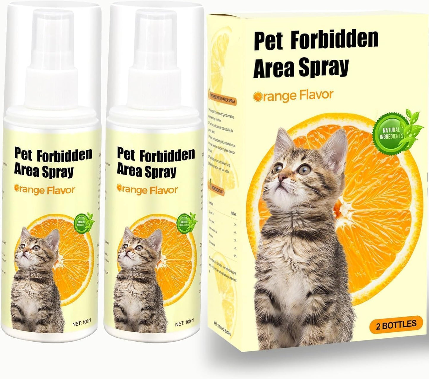 Cat Deterrent Spray – Anti-Scratch Cat Spray 100% Natural, Plant-Based Formula to Stop Scratching
