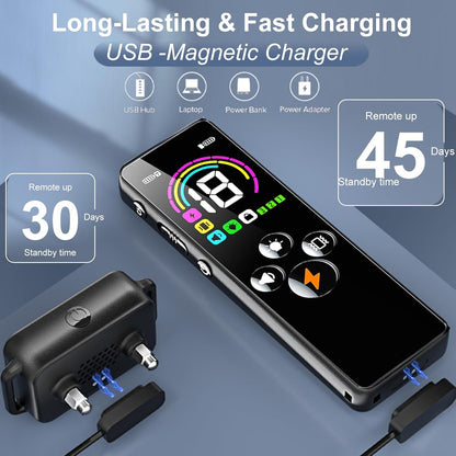 Dog Training Collar, Dog Shock Collar with Remote Control, 4 Training Modes Vibration, Beep, Shock, IP67 Waterproof Keypad Lock Rechargeable E-Collar for All Breed